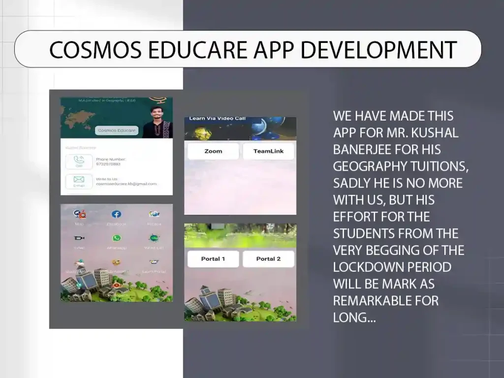 Cosmos Educare App Development